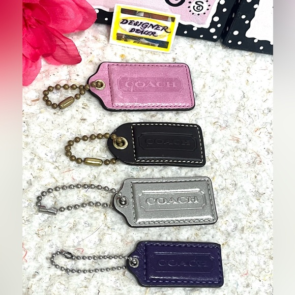 COACH Set of 4 Leather Replacement Hang Tag Fobs - Picture 2 of 6